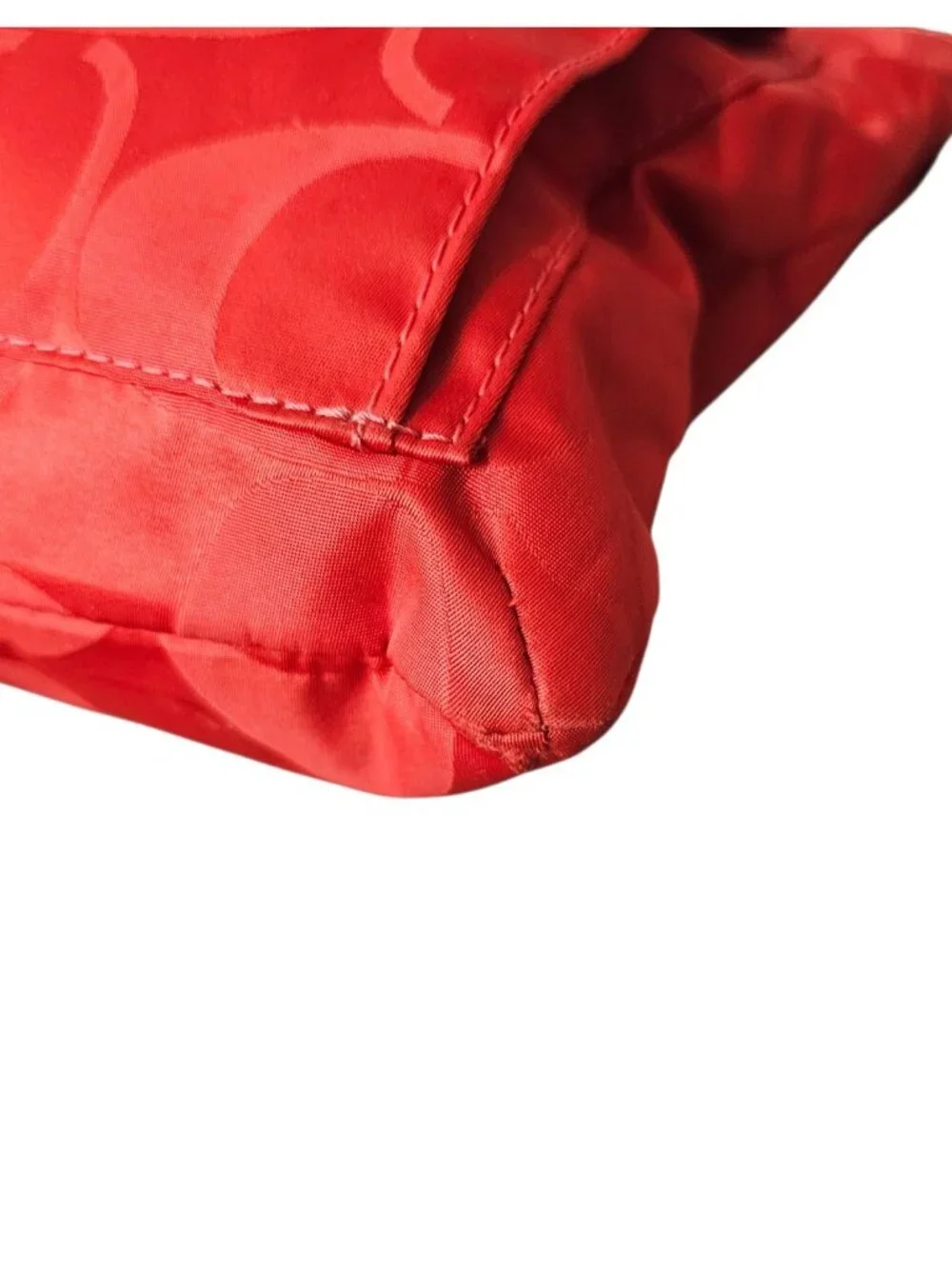 Coach Getaway Signature Nylon File Bag Crossbody Shoulder Bag COA Red F77408